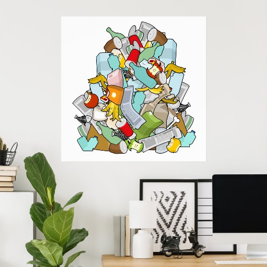 vuilnisstapel poster (Thuiskantoor)