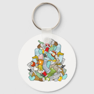 vuilnisstapel sleutelhanger