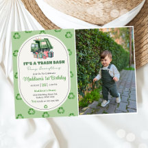 Vuilniswagen 1e verjaardag partij foto