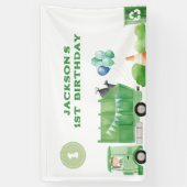 Vuilniswagen 1e Verjaardag Party Banner (Verticaal)