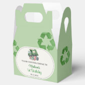 Vuilniswagen 1e verjaardagsfeest bedankdoosjes (Geopend)