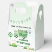 Vuilniswagen 1e verjaardagsfeest bedankdoosjes (Geopend)