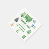 Vuilniswagen 1e verjaardagsfeest servet (Hoek)