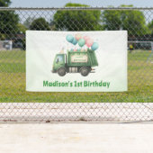 Vuilniswagen 1e verjaardagsfeest spandoek (Insitu)