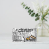 vuilniswagen | betongesteenttextuur visitekaartje (Staand voorkant)