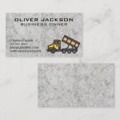 vuilniswagen | Betonnen textuur achtergrond Visitekaartje (Voorkant / Achterkant)