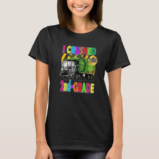 Vuilniswagen: eerste graad Kinder Afstuderen T-shirt (Voorkant)