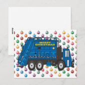 Vuilniswagen Kerst Feestdagenkaart (Voorkant / Achterkant)