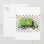 Vuilniswagen Kerst Feestdagenkaart (Voorkant / Achterkant)