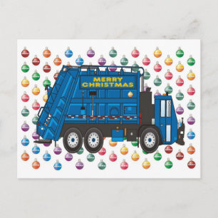 Vuilniswagen Kerst Feestdagenkaart