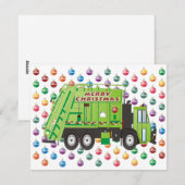 Vuilniswagen Kerst Feestdagenkaart (Voorkant / Achterkant)