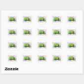 Vuilniswagen Kerst Ronde Sticker (Vel)