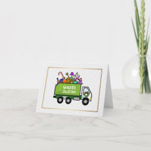 Vuilniswagen Kerstkaart Kaart
