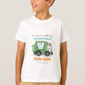 Vuilniswagen Kinder Tshirts Verjaardagsfeest (Voorkant)