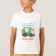 Vuilniswagen Kinder Tshirts Verjaardagsfeest