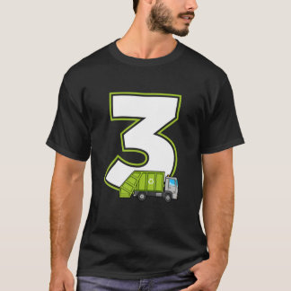 Vuilniswagen Kostuum Party 3e Verjaardag Jongen T  T-shirt