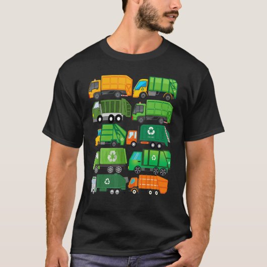 Vuilniswagen Recycling Dag Afval Afvalscheiding T-shirt (Voorkant)