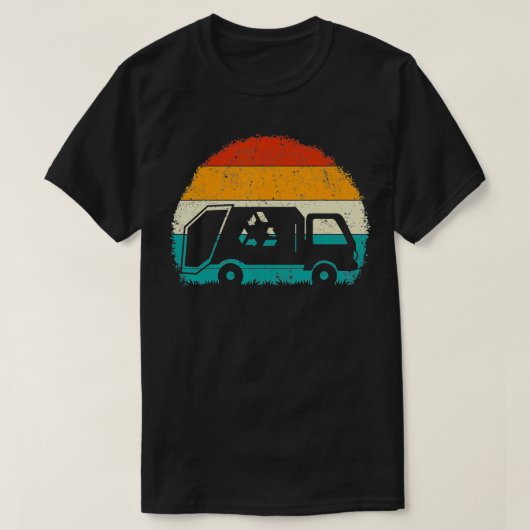 Vuilniswagen Retro  Recyclen afvalco T-shirt (Design voorkant)