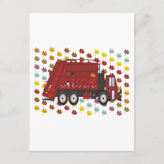 Vuilniswagen september briefkaart (Voorkant)