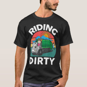 Vuilniswagen-Shirt Rijden-Dirty Kind Jongen Peuter T-shirt
