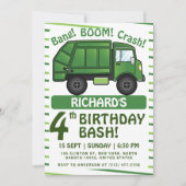 Vuilniswagen thema Kinder prullenbak feestdag verj Kaart (Voorkant)