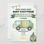 Vuilniswagen Trash Recycling Verjaardag Kaart (Voorkant)