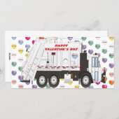 Vuilniswagen Valentijnse Feestdagenkaart (Voorkant / Achterkant)