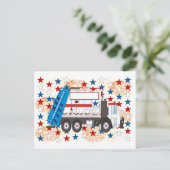 Vuilniswagen van 4 juli briefkaart (Staand voorkant)