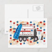 Vuilniswagen van 4 juli briefkaart (Voorkant / Achterkant)