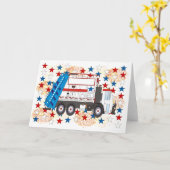 Vuilniswagen van 4 juli kaart (Gele Bloem)