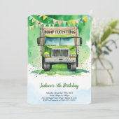 Vuilniswagen Verjaardag Kaart (Staand voorkant)