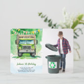 Vuilniswagen Verjaardag Kaart (Staand voorkant)