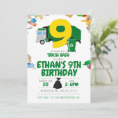 Vuilniswagen Verjaardag, Vuilniswagen 9e Verjaarda Kaart (Staand voorkant)