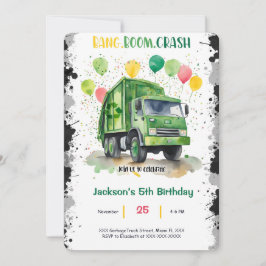 Vuilniswagen Verjaardagsfeest Kaart