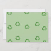 Vuilniswagen verjaardagsfeestje bedankt kaart (Achterkant)