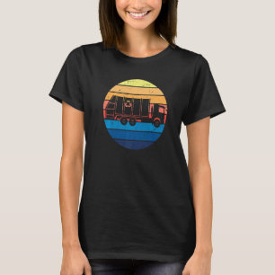 Vuilniswagen Vintage Recycling Vuilnisman Voertuig T-shirt