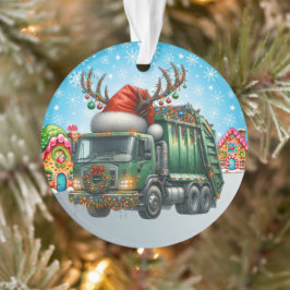 Vuilniswagen voor afvalbeheer ornament