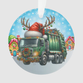 Vuilniswagen voor afvalbeheer ornament