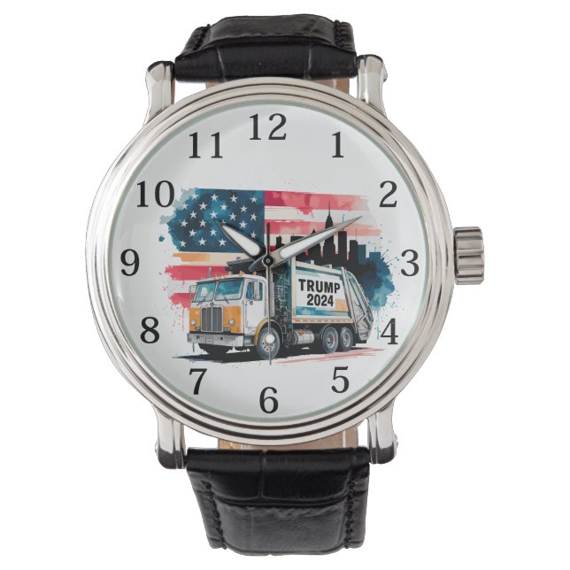 Vuilniswagen voor Trump Horloge (Voorkant)
