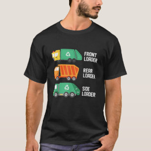 Vuilniswagen Voorkant Achterkant Loader Grafisch G T-shirt