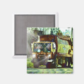 VUILNISWAGEN WEIGEREN VRACHTWAGENCHAUFFEUR Magnet (Voorkant / Achterkant)