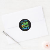 Vuilniswagens Earth Day Recyclen Peuter Garge Truc Ronde Sticker (Envelop)