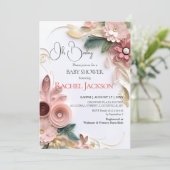 Vuilpapier voor Baby shower van korte afwerking, L Kaart (Staand voorkant)