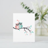 Vuilstiften in liefde op boomtak briefkaart (Staand voorkant)