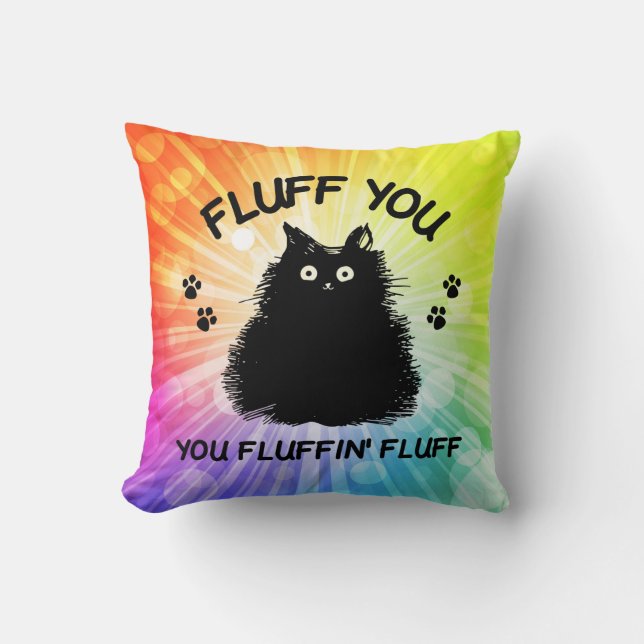 Vuilt u met fluffin Fluff Kitty Cat Kussen (Voorkant)