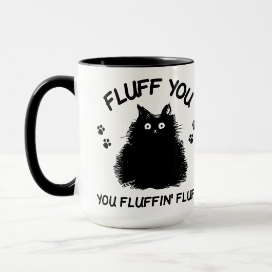 Vuilt u met fluffin Fluff Kitty Cat Mok (Links)