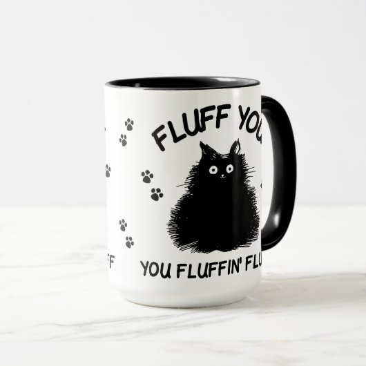 Vuilt u met fluffin Fluff Kitty Cat Mok (Voorkant rechts)