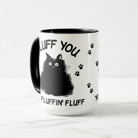 Vuilt u met fluffin Fluff Kitty Cat Mok (Voorkant links)