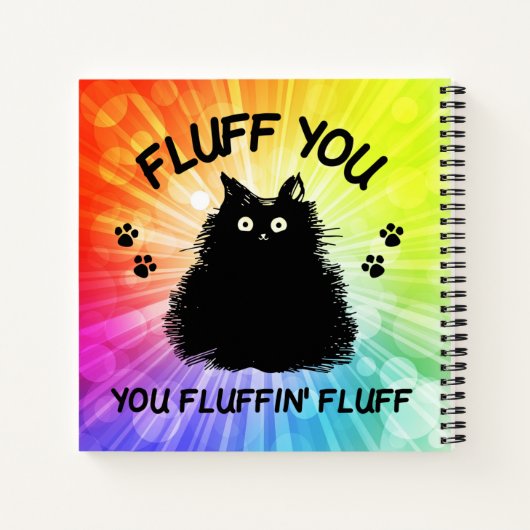 Vuilt u met fluffin Fluff Kitty Cat Notitieboek (Achterkant)
