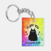 Vuilt u met fluffin Fluff Kitty Cat Sleutelhanger (Voorkant Links)